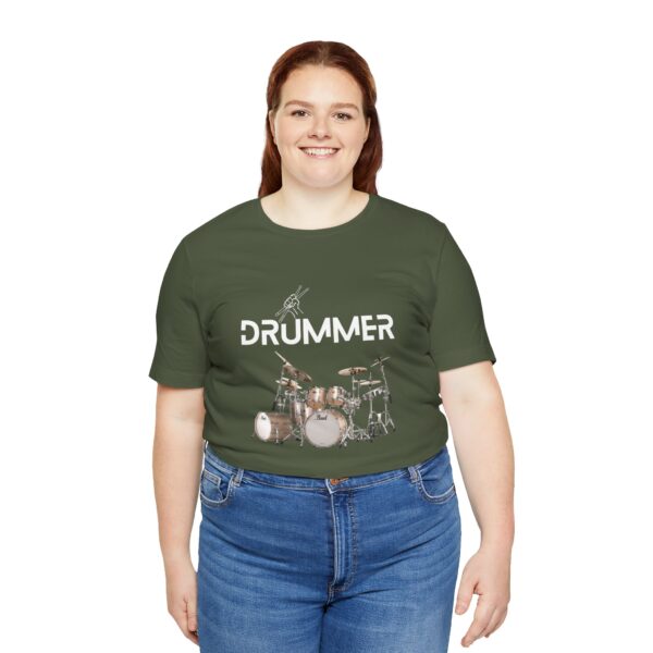 Unisex "Drummer" T-shirt designed by Dr. Jose Rosa - Image 34