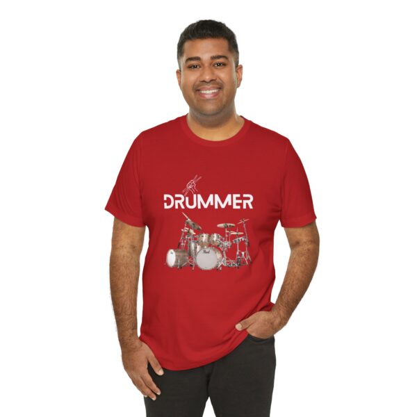 Unisex "Drummer" T-shirt designed by Dr. Jose Rosa - Image 117