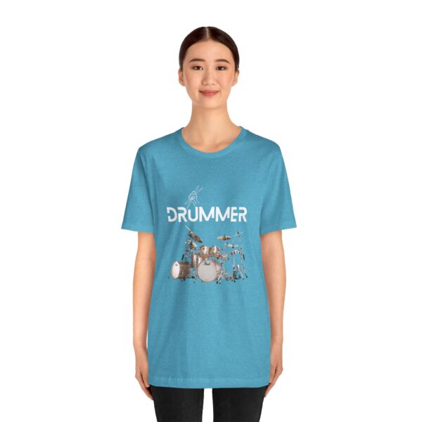 Unisex "Drummer" T-shirt designed by Dr. Jose Rosa - Image 75