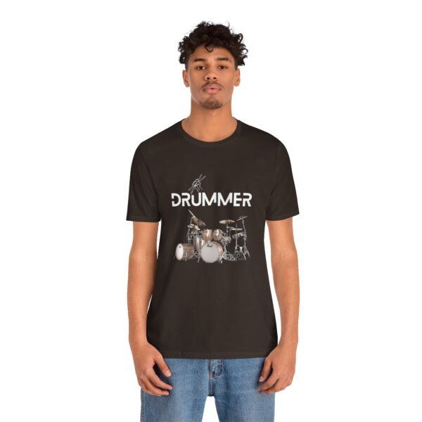 Unisex "Drummer" T-shirt designed by Dr. Jose Rosa - Image 4