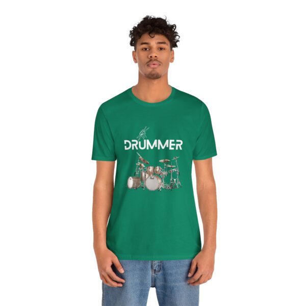 Unisex "Drummer" T-shirt designed by Dr. Jose Rosa - Image 49