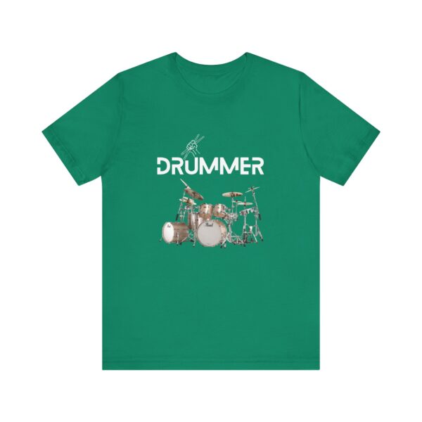 Unisex "Drummer" T-shirt designed by Dr. Jose Rosa - Image 46