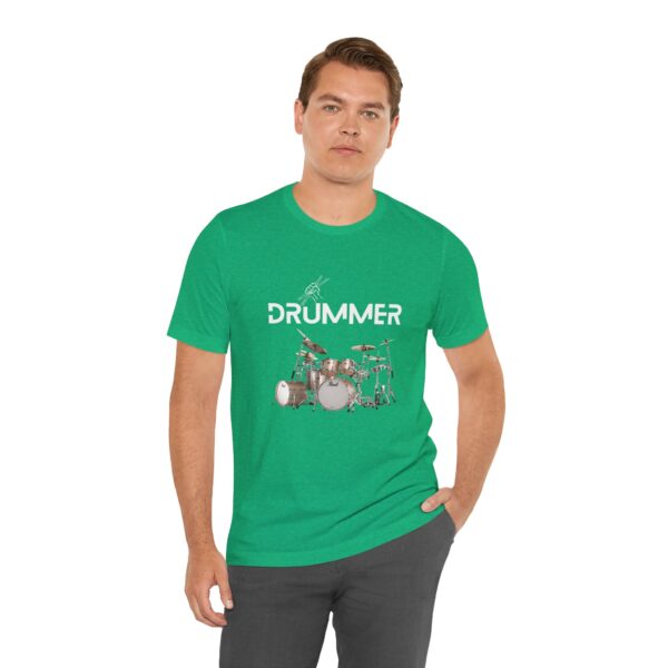 Unisex "Drummer" T-shirt designed by Dr. Jose Rosa - Image 41