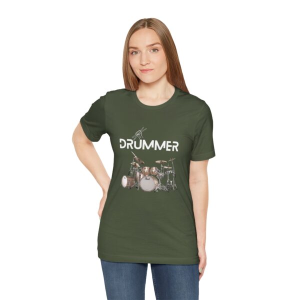 Unisex "Drummer" T-shirt designed by Dr. Jose Rosa - Image 33