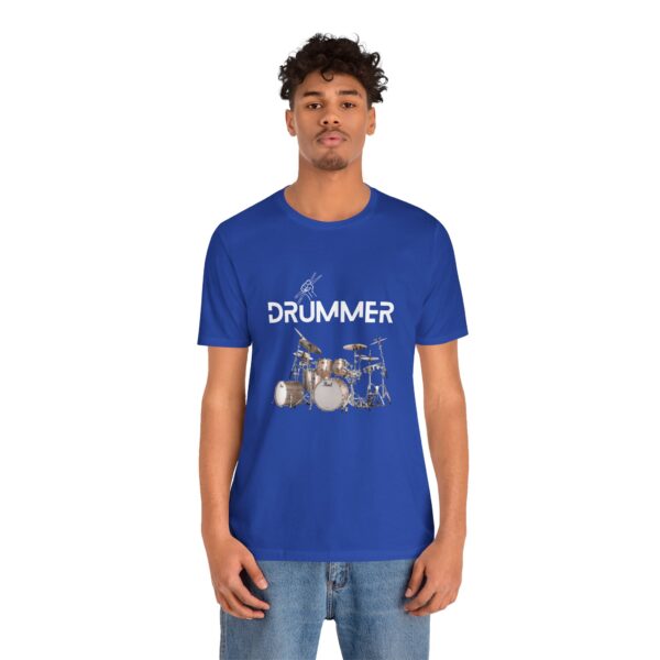 Unisex "Drummer" T-shirt designed by Dr. Jose Rosa - Image 58