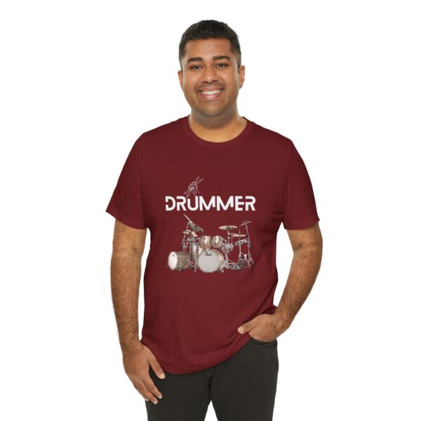 Unisex "Drummer" T-shirt designed by Dr. Jose Rosa - Image 126