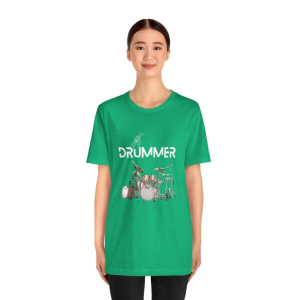 Unisex "Drummer" T-shirt designed by Dr. Jose Rosa - Image 39