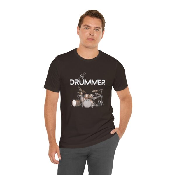 Unisex "Drummer" T-shirt designed by Dr. Jose Rosa - Image 5