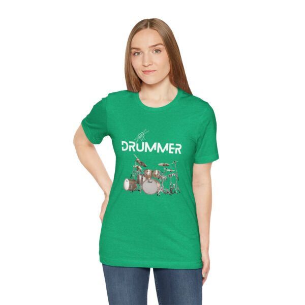 Unisex "Drummer" T-shirt designed by Dr. Jose Rosa - Image 42