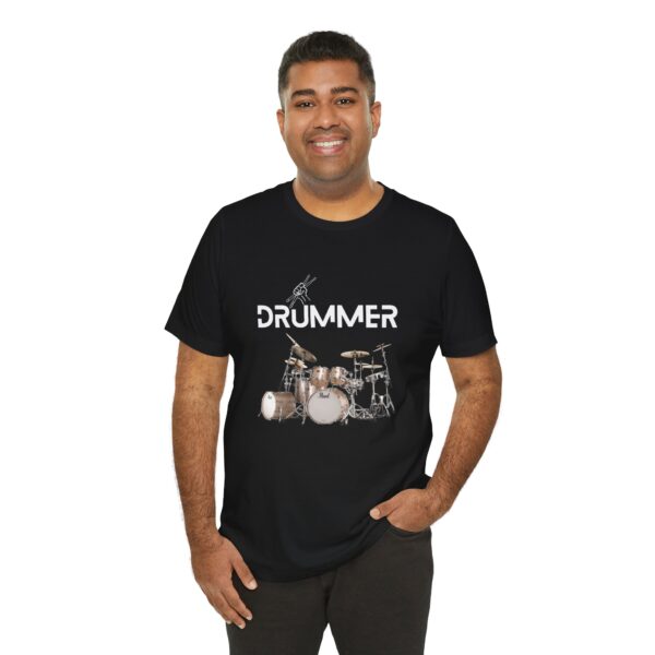 Unisex "Drummer" T-shirt designed by Dr. Jose Rosa - Image 18