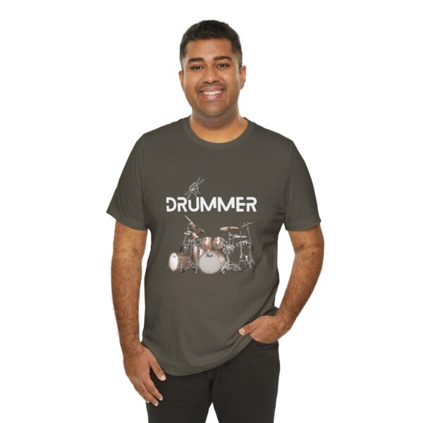 Unisex "Drummer" T-shirt designed by Dr. Jose Rosa - Image 27