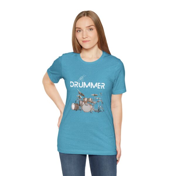 Unisex "Drummer" T-shirt designed by Dr. Jose Rosa - Image 78