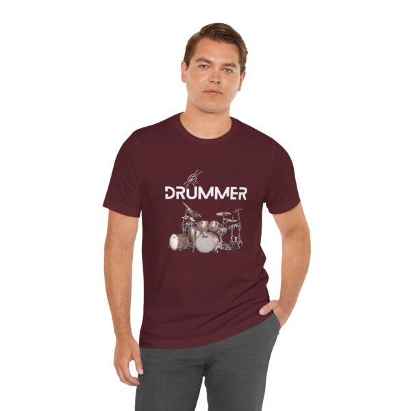 Unisex "Drummer" T-shirt designed by Dr. Jose Rosa - Image 104