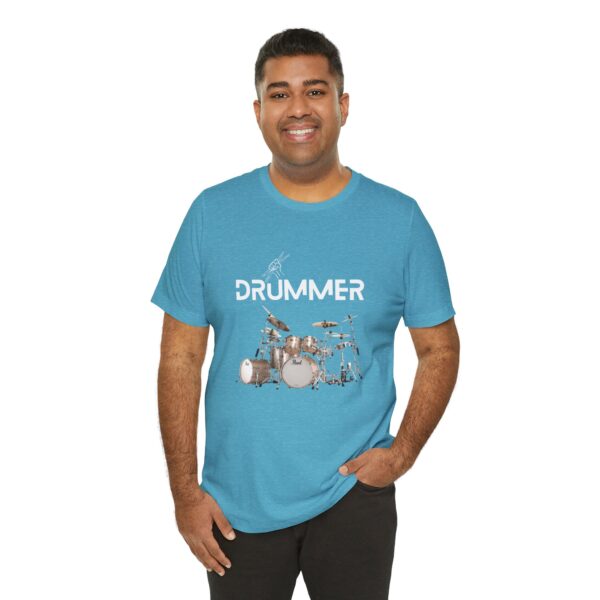 Unisex "Drummer" T-shirt designed by Dr. Jose Rosa - Image 81