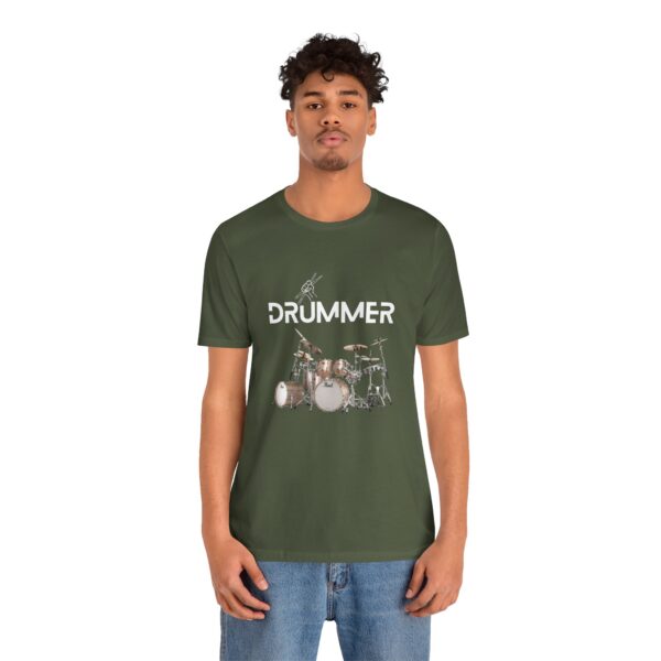 Unisex "Drummer" T-shirt designed by Dr. Jose Rosa - Image 31