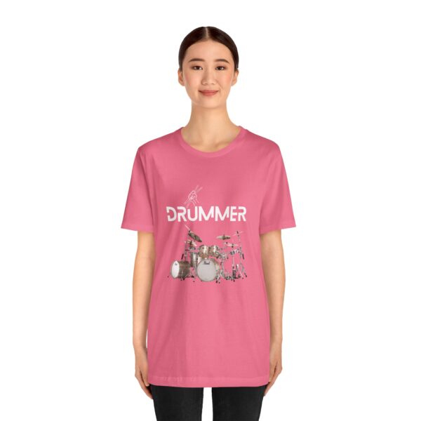 Unisex "Drummer" T-shirt designed by Dr. Jose Rosa - Image 93