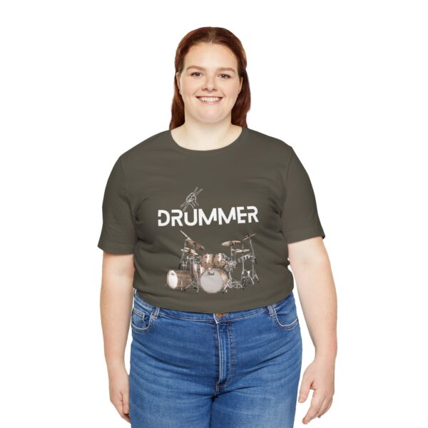 Unisex "Drummer" T-shirt designed by Dr. Jose Rosa - Image 25