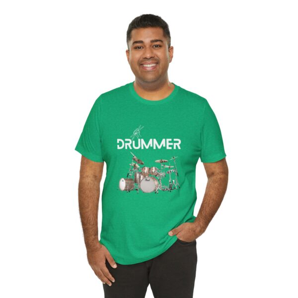 Unisex "Drummer" T-shirt designed by Dr. Jose Rosa - Image 45