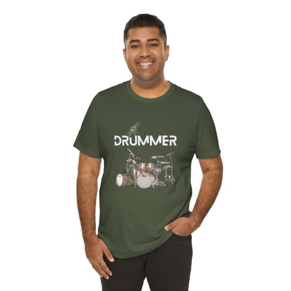 Unisex "Drummer" T-shirt designed by Dr. Jose Rosa - Image 36