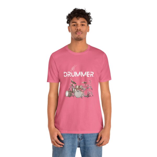 Unisex "Drummer" T-shirt designed by Dr. Jose Rosa - Image 94