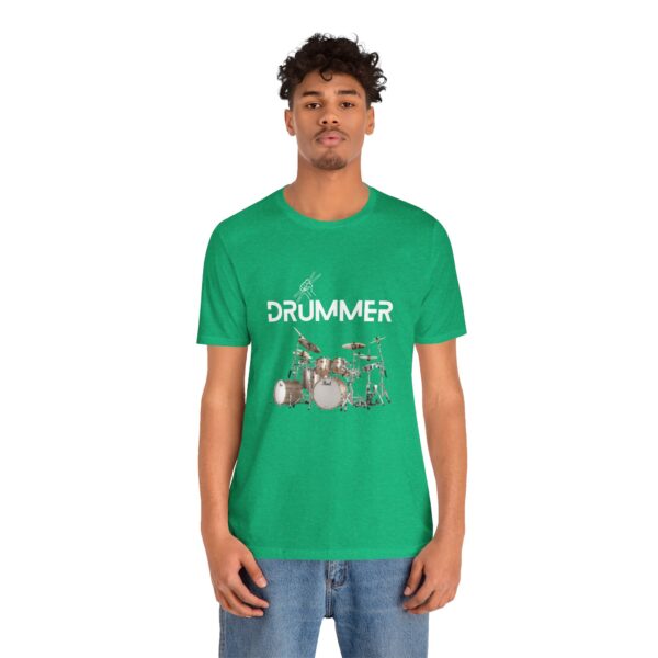 Unisex "Drummer" T-shirt designed by Dr. Jose Rosa - Image 40