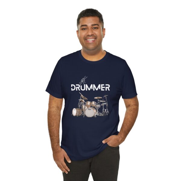 Unisex "Drummer" T-shirt designed by Dr. Jose Rosa - Image 90