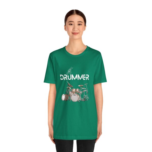 Unisex "Drummer" T-shirt designed by Dr. Jose Rosa - Image 48