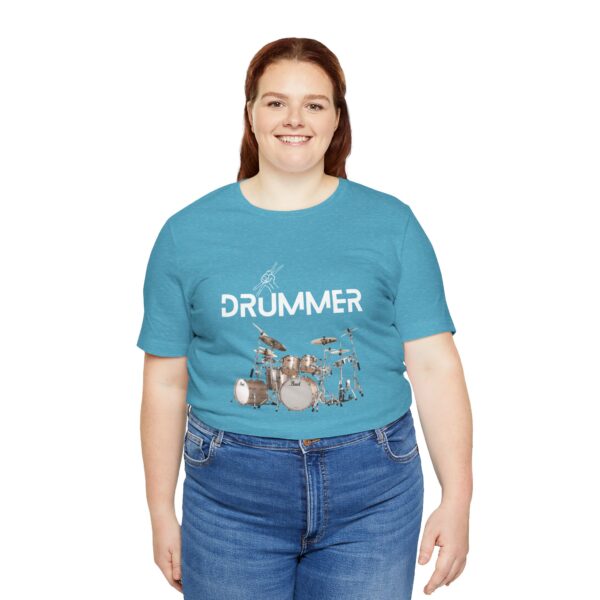 Unisex "Drummer" T-shirt designed by Dr. Jose Rosa - Image 79