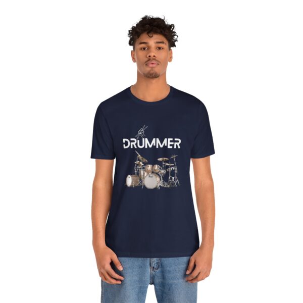 Unisex "Drummer" T-shirt designed by Dr. Jose Rosa - Image 85