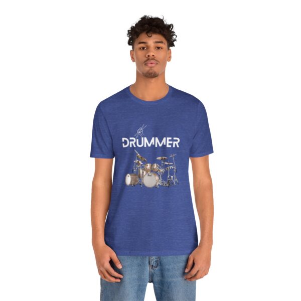 Unisex "Drummer" T-shirt designed by Dr. Jose Rosa - Image 67