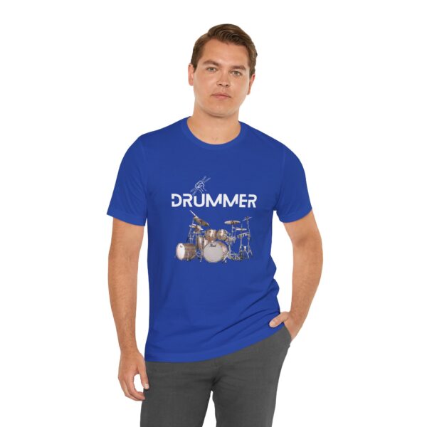 Unisex "Drummer" T-shirt designed by Dr. Jose Rosa - Image 59