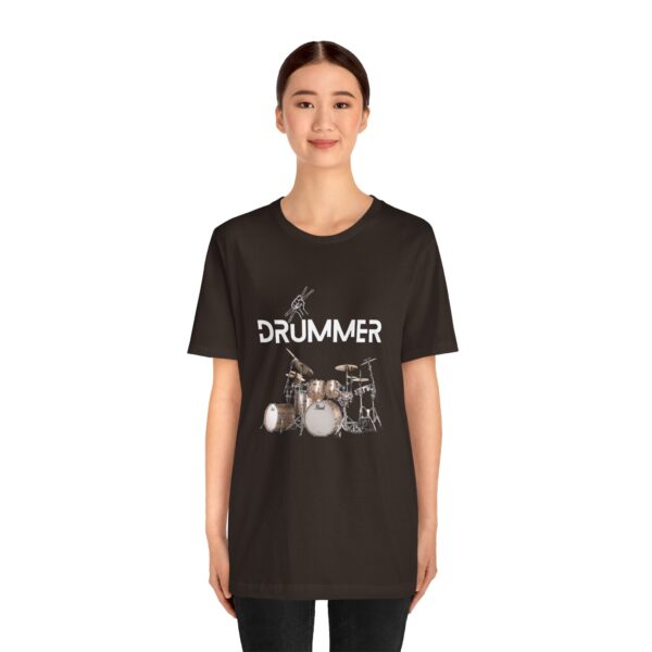 Unisex "Drummer" T-shirt designed by Dr. Jose Rosa - Image 3