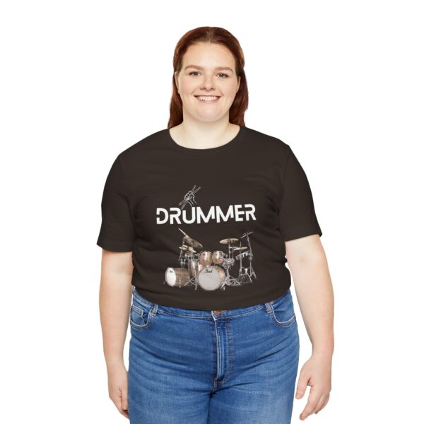 Unisex "Drummer" T-shirt designed by Dr. Jose Rosa - Image 7