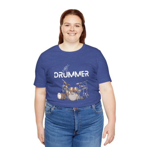 Unisex "Drummer" T-shirt designed by Dr. Jose Rosa - Image 70