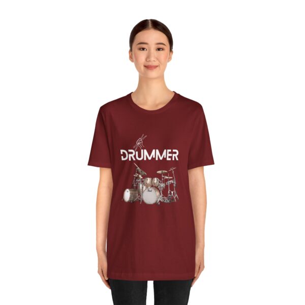 Unisex "Drummer" T-shirt designed by Dr. Jose Rosa - Image 120