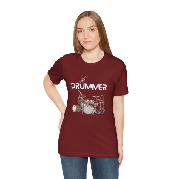 Unisex "Drummer" T-shirt designed by Dr. Jose Rosa - Image 123