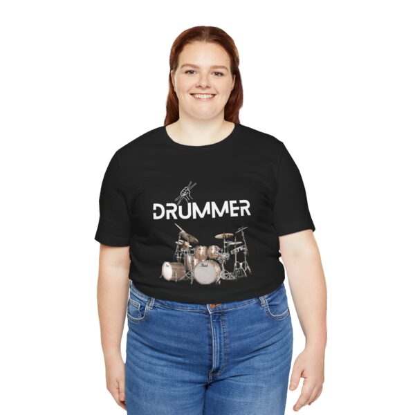 Unisex "Drummer" T-shirt designed by Dr. Jose Rosa - Image 16