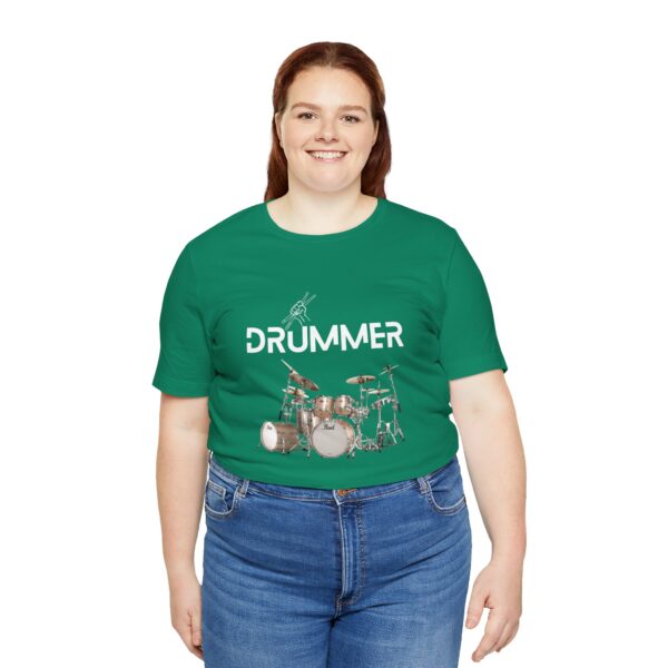 Unisex "Drummer" T-shirt designed by Dr. Jose Rosa - Image 52