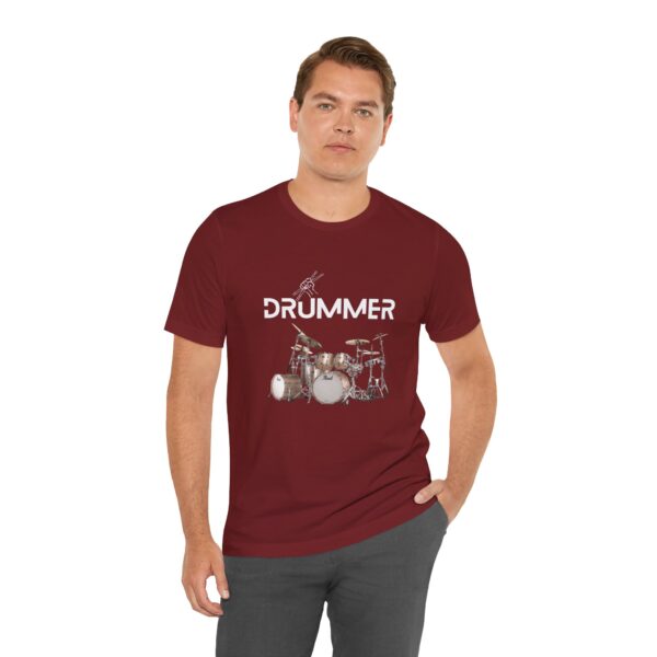 Unisex "Drummer" T-shirt designed by Dr. Jose Rosa - Image 122