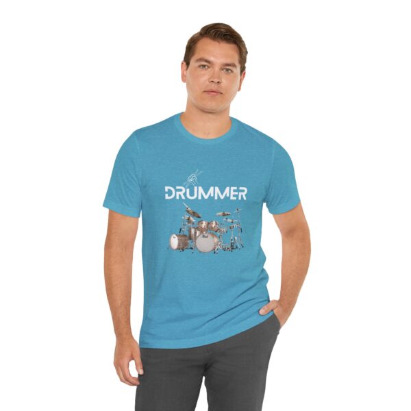 Unisex "Drummer" T-shirt designed by Dr. Jose Rosa - Image 77