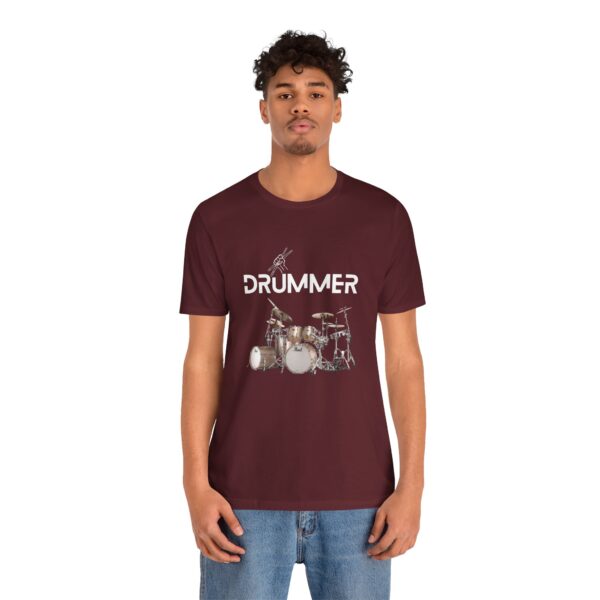 Unisex "Drummer" T-shirt designed by Dr. Jose Rosa - Image 103