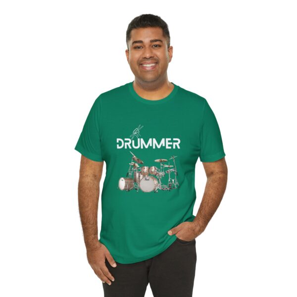 Unisex "Drummer" T-shirt designed by Dr. Jose Rosa - Image 54