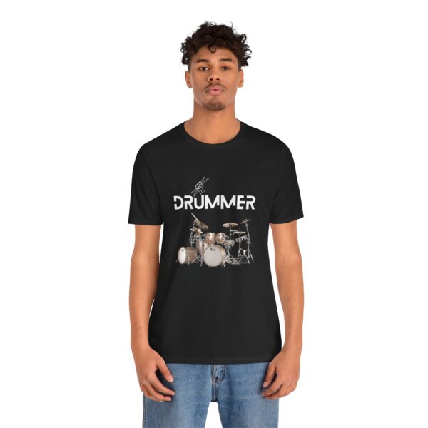 Unisex "Drummer" T-shirt designed by Dr. Jose Rosa - Image 13