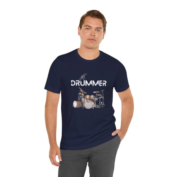 Unisex "Drummer" T-shirt designed by Dr. Jose Rosa - Image 86